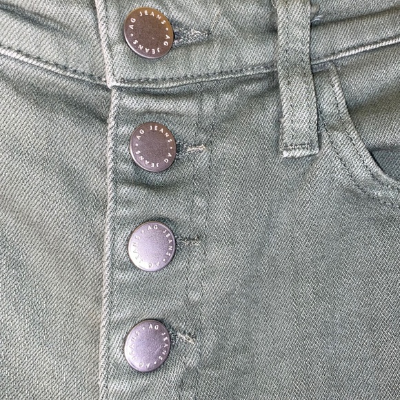 AG Isabelle Button Up High Rise Jeans Size 25 in Green 🆕 Retail $215!!! - Picture 9 of 15